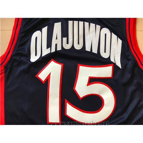 Camiseta USA 1996 Hakeem Olajuwon #15 Negro
